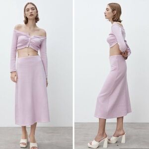 NWT Zara Knit Midi Skirt